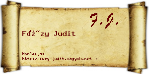 Füzy Judit névjegykártya